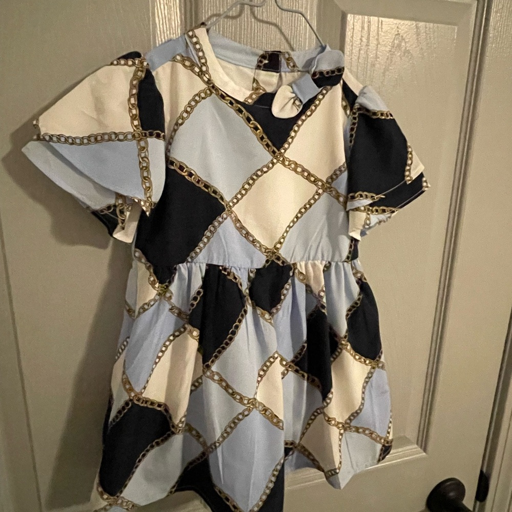 Janie and Jack Blue and White Formal Dress